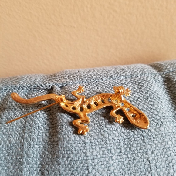 VINTAGE 🦎Green Eyed Bling Lizard/Gecko/Iguana🦎 - Picture 4 of 6